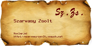 Szarvasy Zsolt névjegykártya