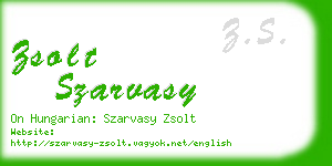 zsolt szarvasy business card